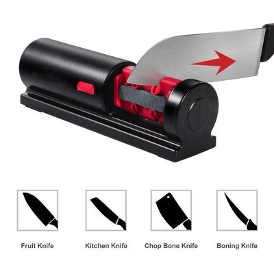 Attrezzi da cucina durevoli 4 in 1 tagliatore manuale di coltelli in acciaio ceramica diamante Whetstone