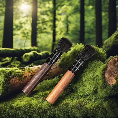 Spazzola di pulizia a manico di legno massello per macchine da caffè per cucina domestica