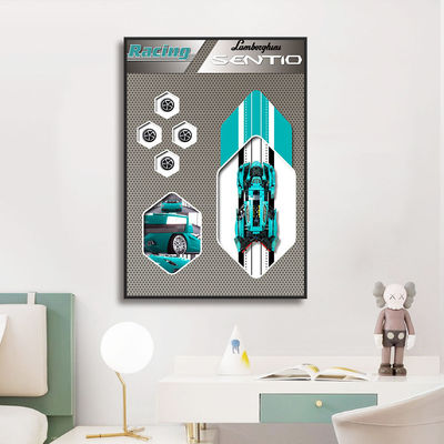 Moderna pittura murale in blocchi 3D per auto per decorazioni in soggiorno Casa Hotel ufficio