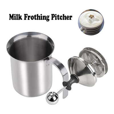 Mixer per latte da caffè portatile da 800 ml HomeGoal Acciaio inossidabile Manuale Spumante con filtro