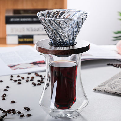 Sostenibile doppia parete vetro trasparente perfetto goccia a mano gocciolante set per tazze da ufficio