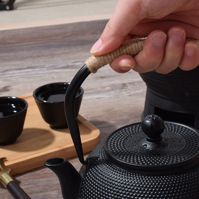 Giapponese Cast Iron Tea Coffee Kettle Pot Set Perfetto per Casa Viaggi Accessoiri neri