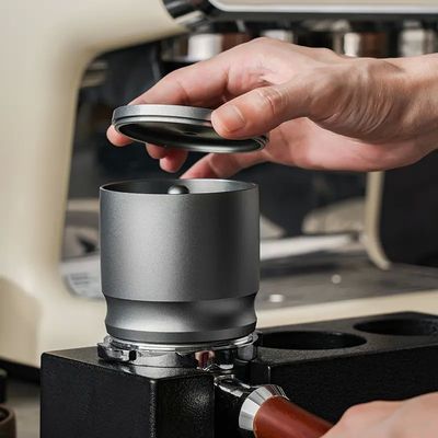 Ristorante Uso domestico 58MM Collezionista di polvere di caffè in lega di alluminio Capo con maniglia