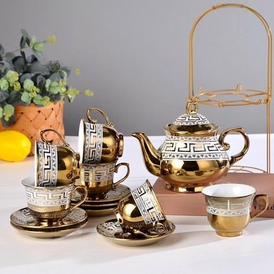 Skimmer utensili tipo Golden Design porcellana Set tè e caffè con funzione pieghevole