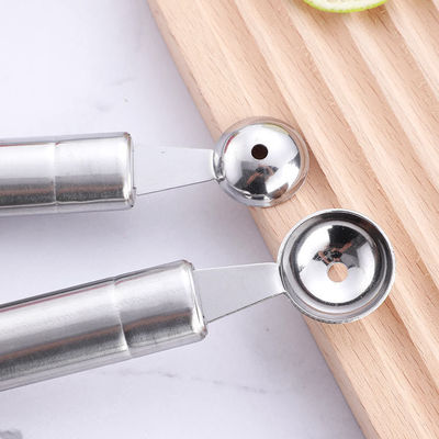 Acciaio inossidabile doppia palla anguria taglio coltello set per la decorazione di frutta e verdura