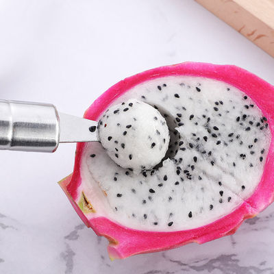 Acciaio inossidabile doppia palla anguria taglio coltello set per la decorazione di frutta e verdura