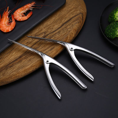 Scalatore di gamberetti in acciaio inossidabile con coltello per la pancia dei pesci Strumento di lavorazione dei frutti di mare semplificato
