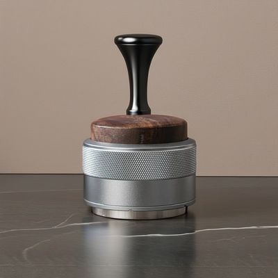 Dispensatore di caffè in acciaio inossidabile ecologico con decorazione a noce