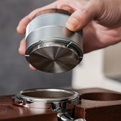 Dispensatore di caffè in acciaio inossidabile ecologico con decorazione a noce