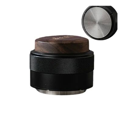 51mm 53mm 58mm Dispensatore di calibro per caffè ecologico Acciaio inossidabile Barista utensili Copertura in legno