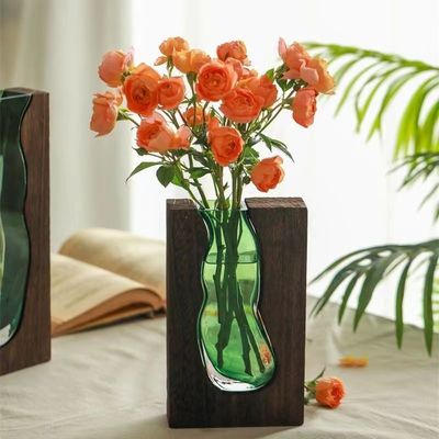 Vaso per piante all'aperto per interni Grandi vasi di fiori in vetro per giardino Decorazione per l'ufficio domestico