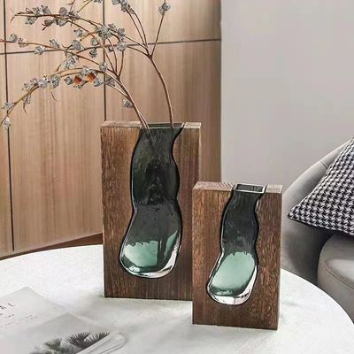 Vaso per piante all'aperto per interni Grandi vasi di fiori in vetro per giardino Decorazione per l'ufficio domestico