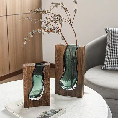 Vaso per piante all'aperto per interni Grandi vasi di fiori in vetro per giardino Decorazione per l'ufficio domestico
