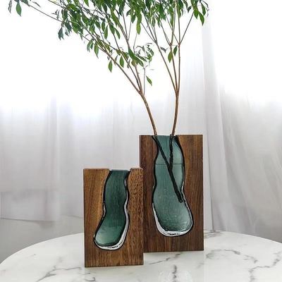 Vaso per piante all'aperto per interni Grandi vasi di fiori in vetro per giardino Decorazione per l'ufficio domestico
