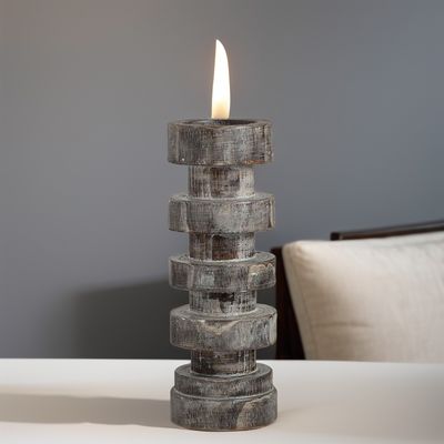 Logo personalizzato Contenitore di candelabro in pietra marmorea per matrimoni o decorazioni natalizie a casa