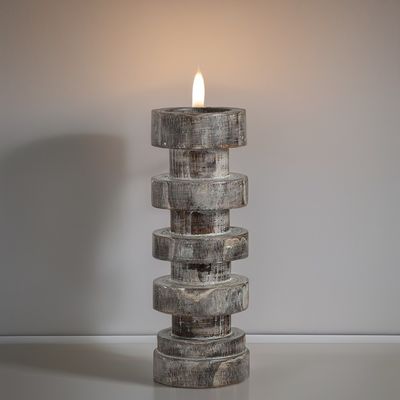 Logo personalizzato Contenitore di candelabro in pietra marmorea per matrimoni o decorazioni natalizie a casa