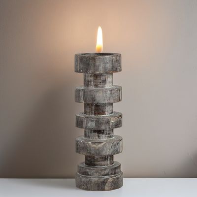 Logo personalizzato Contenitore di candelabro in pietra marmorea per matrimoni o decorazioni natalizie a casa