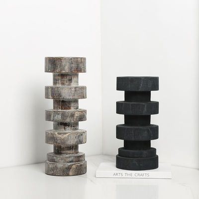 Logo personalizzato Contenitore di candelabro in pietra marmorea per matrimoni o decorazioni natalizie a casa
