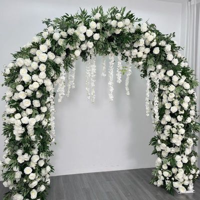 Fiori artificiali a forma di cuore in arco di 8 piedi perfetti per matrimoni e festa della mamma