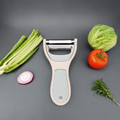 Preparazione della cucina senza sforzo 2 in 1 Scalatore di metallo e rasoio con maniglia antiscivolo