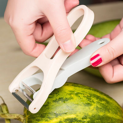 Maniglia antiscivolo ergonomica 2-in-1 Peeler di carote di patate Strumento per tagliare frutta e verdura in acciaio inossidabile