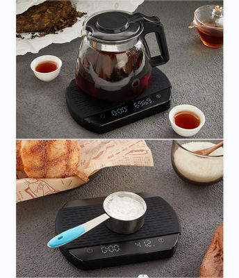 BAMBOO Scale elettronica per la cucina con timer e cuscinetto in silicone in design minimalista