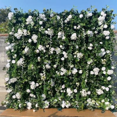 Giornata della mamma e auto da matrimonio Decorazione murale in tessuto 3D con piante verdi realistiche