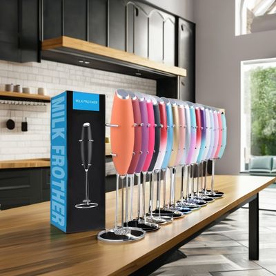 2023 Spumatore elettrico a batteria in acciaio inossidabile per spumare il latte