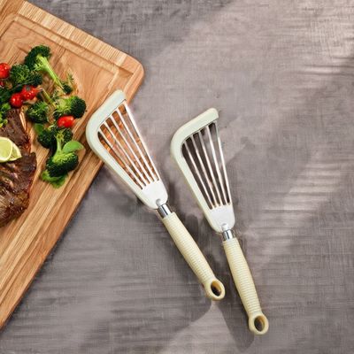 Spatula di pesce in acciaio inossidabile versatile resistente al calore per utensili da cucina non aderenti