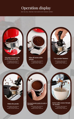 58mm Manuale Barista Tool Materiale per PC Eco-Friendly per distributore di espresso moderno