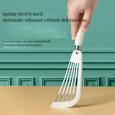 Padelle non appiccicose Stir-Frying silicone prosciutto di pesce Turner Spatula a fessura con manico di plastica