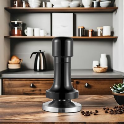 Logo personalizzato Maniglia di alluminio nero Barista Espresso Tamper per 58mm Base Coffee
