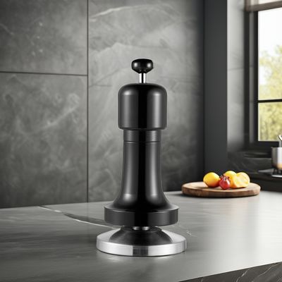 Logo personalizzato Maniglia di alluminio nero Barista Espresso Tamper per 58mm Base Coffee
