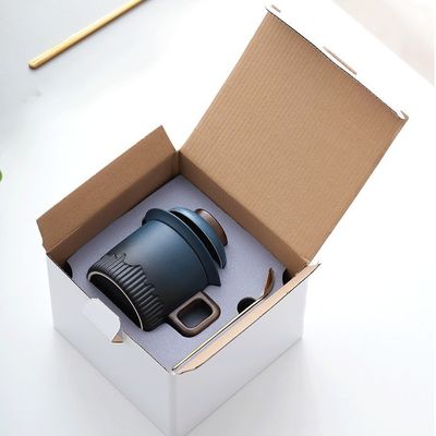 Coppa in ceramica a manico in legno per lo stile tradizionale giapponese Caffè Tè Espresso Latte Scatola regalo Set Casa