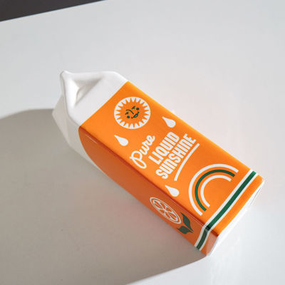 Negozi regalo Vaso da tavolo Contemporaneo Vaso ceramico arancione piccolo per l'arredamento domestico moderno