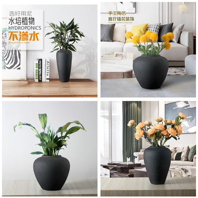 Vaso in ceramica di forma irregolare per arrangiamenti floreali in stile cinese e giardino da tavolo