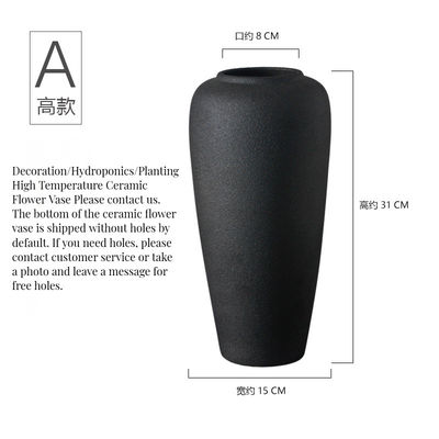 Vaso in ceramica di forma irregolare per arrangiamenti floreali in stile cinese e giardino da tavolo