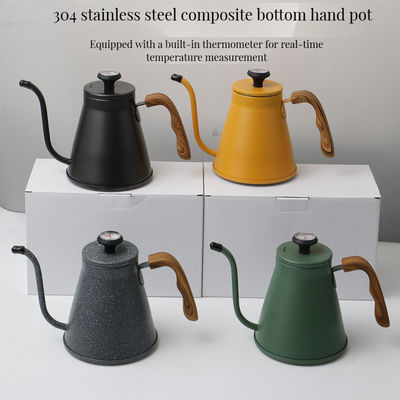Birra portabile in vetro in ceramica Modern kettle in acciaio inossidabile per il versamento di qualità barista