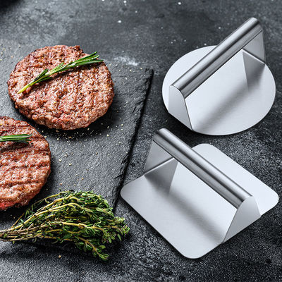 Stainless Steel Square BBQ Smasher Strumento per grigliare superfici non aderenti essenziale