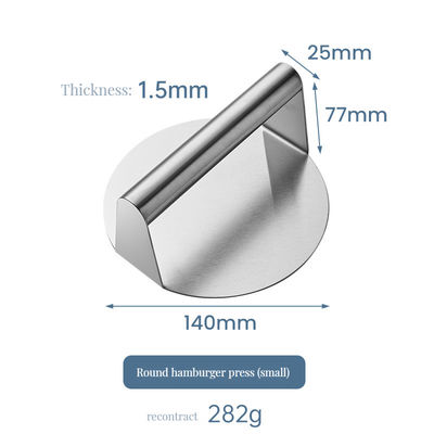 Disegno quadrato non appiccicoso in acciaio inossidabile Burger Press Easy Grilling Fabric Tool / Apron