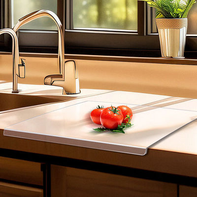 utensili da cucina Acrilico sopra lavandino Tavola da taglio con plastica trasparente e flessibile Bambù lavastoviglie cassaforte