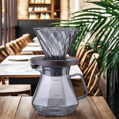 400 ml di vetro ad alto borosilicato Espresso Versare Caffè Servitore Calore Resistenza gocciolante tazza