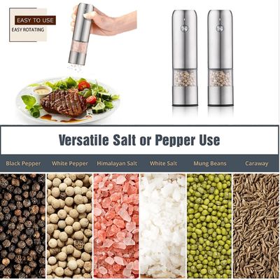 Sassini e peperoncini con nucleo di ceramica in acciaio inossidabile mini grinder elettrico
