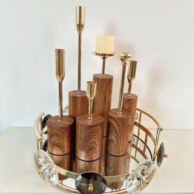 Moderno portacandele in ceramica bianca nordica per la casa e la decorazione di nozze stile Morden