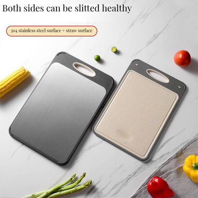 Tavolo da taglio in acciaio inossidabile 304 a colori personalizzati con tavola da taglio da cucina anti-muffa addensata in bambù