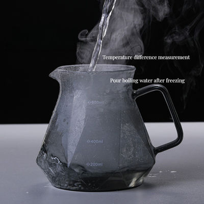 Tazza per gocciolante di vetro ad alto borosilicato per versare sopra il caffè 400 ml di capacità resistente al calore