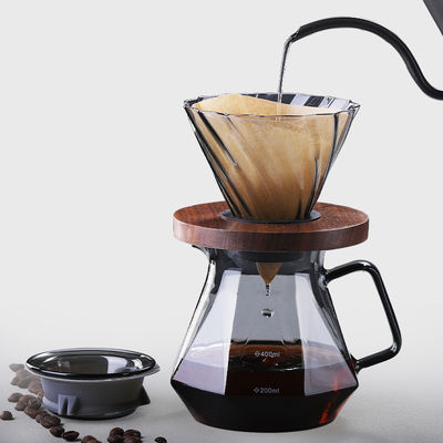 Tazza per gocciolante di vetro ad alto borosilicato per versare sopra il caffè 400 ml di capacità resistente al calore