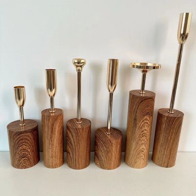 Set essenziale di 6 portacandele in ceramica creativa per candele a pilastro