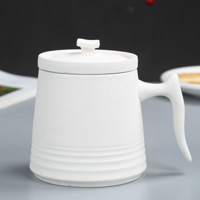 900cc Ceramic Tea Pot Set con tazze e piatti di caffè Disegno di porcellana bianca semplice
