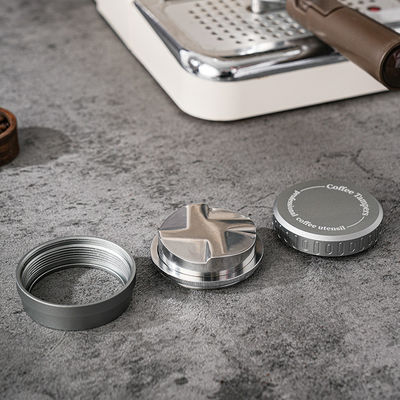 2-in-1 Coffee Leveler con coperchio in legno eco-compatibile 304 in acciaio inossidabile